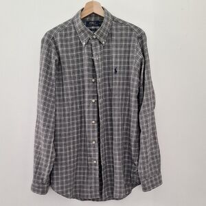 Polo by Ralph Lauren Men's Black and White Checkered Shirt